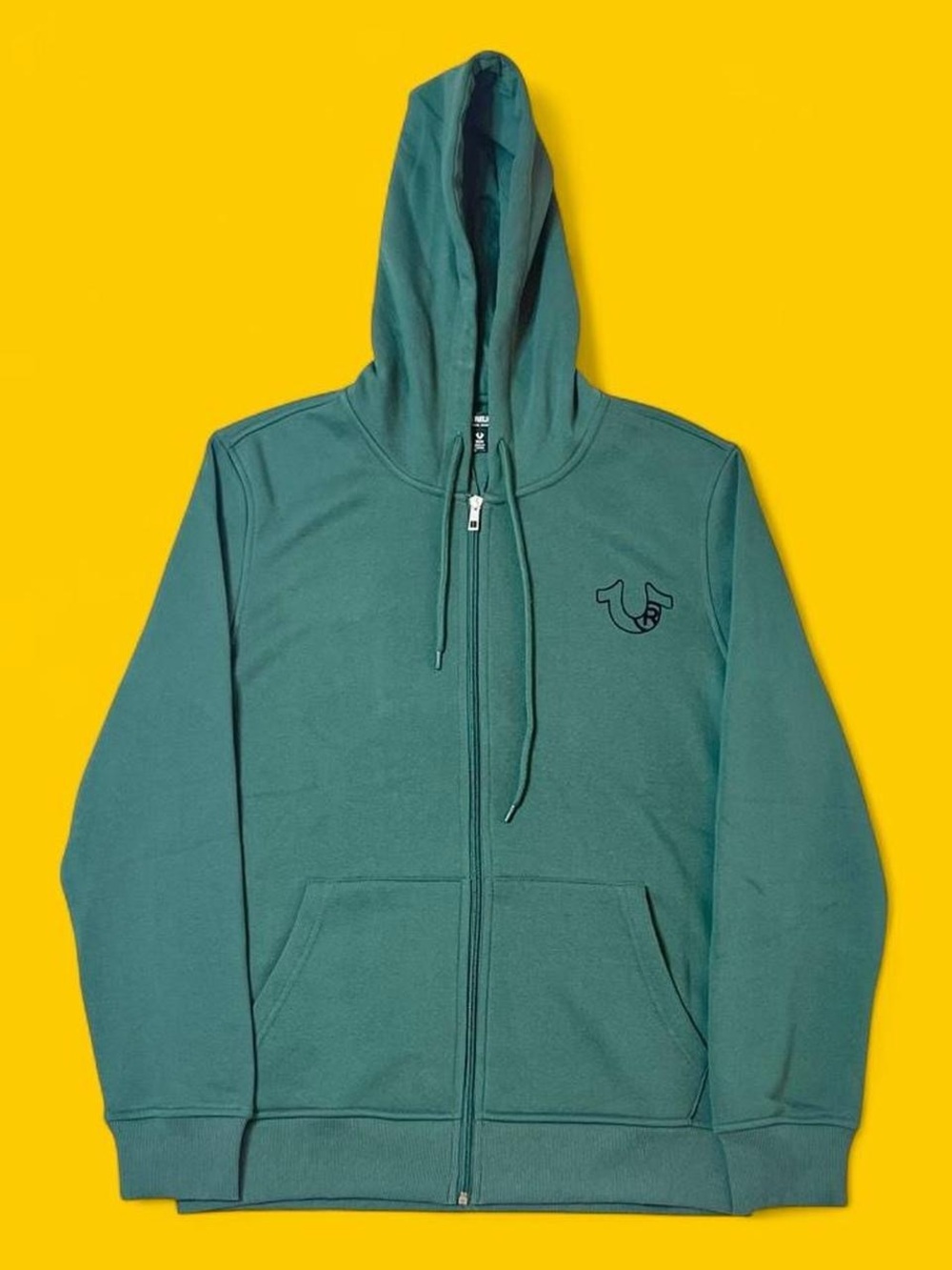 True Religion Zip Up Hoodie Mens Medium Sycamore Logo Graphic Full Zip
